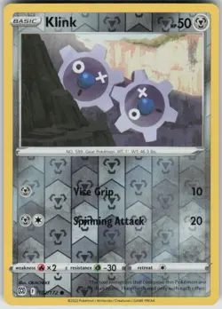 Pokemon Klink Common SWSH09: Brilliant Stars 102/172 NM - Image 1