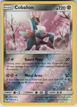 Pokemon Cobalion Holo Rare SM - Lost Thunder 129/214 NM - Image 1