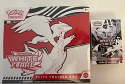 Pokemon TCG Scarlet & Violet White Flare ETB & Booster Bundle Sealed - Image 1