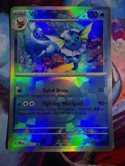 VAPOREON (POKE BALL PATTERN) 022/131 - POKEMON PRISMATIC EVOLUTIONS HOLO - NM - Image 1