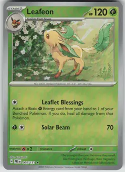 Pokemon Leafeon (Poke Ball Pattern) Rare SV: Prismatic Evolutions 005/131 NM - Image 1