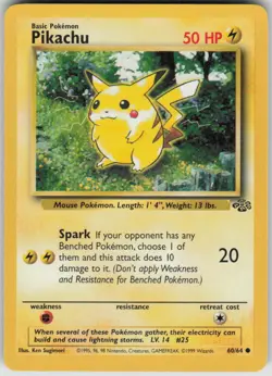 Pokemon Pikachu Common Jungle 60/64 NM - Image 1