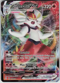 Pokemon Cinderace VMAX Ultra Rare Shining Fates 019/072 NM - Image 1