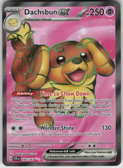 Pokemon Dachsbun ex Ultra Rare SV07: Stellar Crown 160/142 NM - Image 1