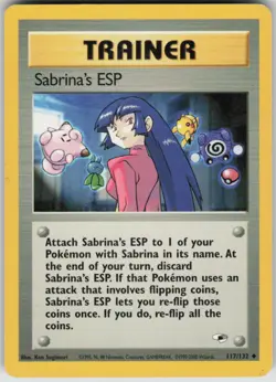 Pokemon Sabrina's ESP Uncommon Gym Heroes 117/132 LP - Image 1