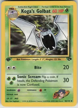 Pokemon Koga's Golbat Uncommon Gym Challenge 046/132 LP - Image 1