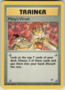 Pokemon Misty's Wrath Uncommon Gym Heroes 114/132 LP - Image 1