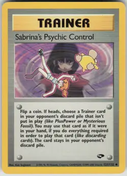 Pokemon Sabrina's Psychic Control Uncommon Gym Challenge 121/132 LP - Image 1