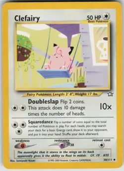 Pokemon Clefairy Uncommon Neo Genesis 030/111 LP - Image 1