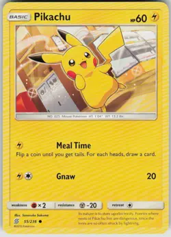 Pokemon Pikachu (55) Common SM - Unified Minds 55/236 NM - Image 1