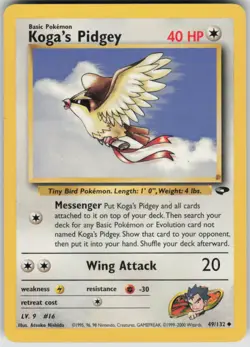 Pokemon Koga's Pidgey (49) Uncommon Gym Challenge 049/132 LP - Image 1