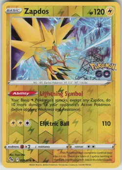 Pokemon Zapdos Holo Rare Pokemon GO 029/078 NM - Image 1