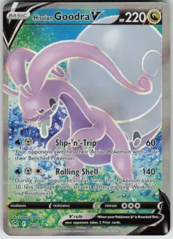 Pokemon Hisuian Goodra V (Full Art) Ultra Rare SWSH11: Lost Origin 187/196 NM - Image 1