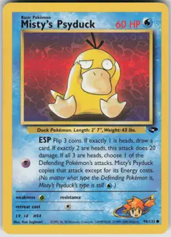 Pokemon Misty's Psyduck Common Gym Challenge 090/132 LP - Image 1