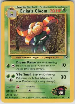 Pokemon Erika's Gloom (46) Uncommon Gym Heroes 046/132 LP - Image 1