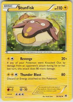 Pokemon Stunfisk Uncommon XY - BREAKthrough 56/162 NM - Image 1