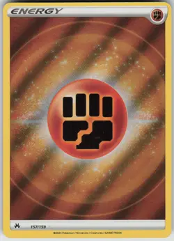Pokemon Fighting Energy (Texture Full Art) Ultra Rare Crown Zenith 157/159 NM - Image 1