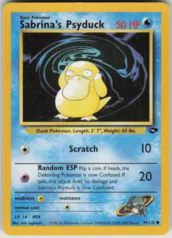 Pokemon Sabrina's Psyduck Common Gym Challenge 099/132 LP - Image 1