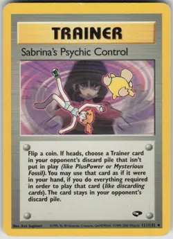 Pokemon Sabrina's Psychic Control Uncommon Gym Challenge 121/132 LP - Image 1