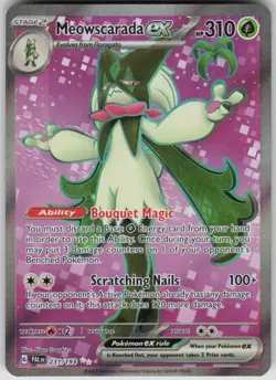 Pokemon Meowscarada ex - Ultra Rare SV02: Paldea Evolved 231/193 NM - Image 1