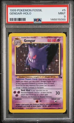 Gengar - Pokemon Fossil #5 PSA 9.0 - Image 1