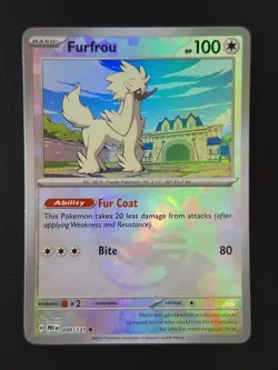 2025 Pokemon FURFROU #088/131 Prismatic Evo Master Ball Reverse Holo Common ENG - Image 1
