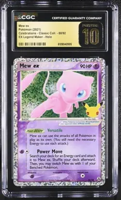 Pokemon celebrations Mew EX 88/92 CGC PRISTINE 10! - Image 1