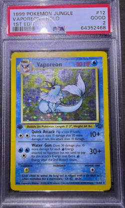 Pokemon PSA 2 Vaporeon Jungle 1st Edition Holo #12 - Image 2