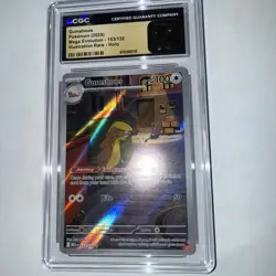 Pokemon TCG CGC 10 PRISTINE Gumshoos 153/132 Me01: Mega Evolution Holo FAST SHIP - Image 3