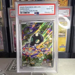 Shroodle 149/132 Me01: Mega Evolution (Holo) Illustration Rare EN 2025 PSA 10 - Image 1
