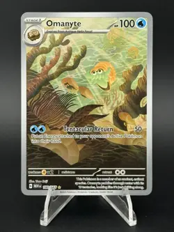 Pokemon Omanyte Illustration Rare SV: Scarlet & Violet 151 180/165 LP - Image 1