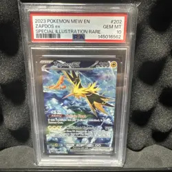 2023 POKEMON MEW EN-151 SPECIAL ILLUSTRATION RARE #202 ZAPDOS EX PSA 10 - Image 1