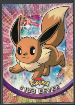 2000 Topps Pokemon TV Animation Edition Series 3 Non Holo#133Eevee Blue Label - Image 1