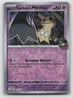 Team Rocket's Mimikyu 087/182 Uncommon Destined Rivals Pokemon Reverse Holo NM - Image 1