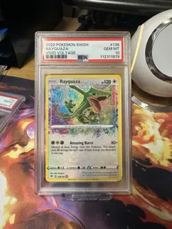 PSA 10 GEM MINT Rayquaza Vivid Voltage Amazing Rare Holo 2020 Pokemon 138/185 - Image 1