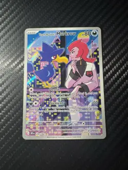Pokemon Team Rockets Murkrow Illustration Rare Card 200/182 Destined Rivals - Image 1