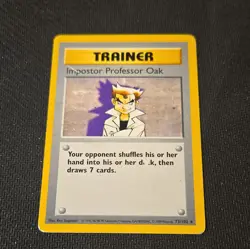 Pokemon TCG Impostor Professor Oak 73/102 Base Set Rare Regular English 1999 - Image 1
