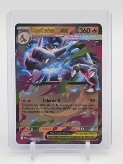 MEGA CHARIZARD X EX 2025 POKEMON PRISMATIC EVOLUTIONS DOUBLE RARE #013 D Q5677 - Image 1