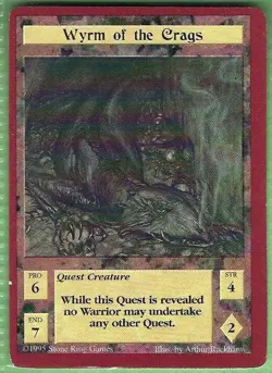 Wyrm of the Crags Quest for the Grail CCG tcg - Promo card - Image 1