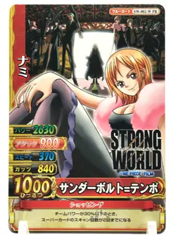 Nami ONE PIECE Berry Match IC Card TCG Bandai Japan 2009 Rare SW-002-WPR - Image 1