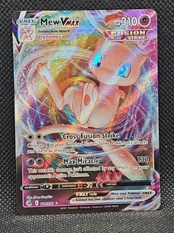 Pokemon Mew Vmax 114/264 Ultra Rare Fusion Strike Pokemon TCG Card Mint - Image 1