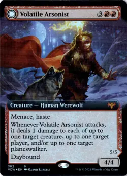 Volatile Arsonist NM* FOIL EXTENDED Crimson Vow 382 mtg -UnltdCards - Image 1