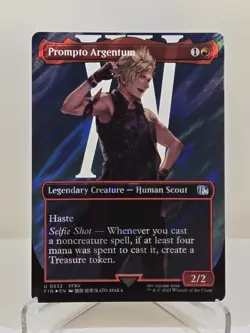 MTG Prompto Argentum (Borderless) (Surge Foil) Final Fantasy Magic The Gathering - Image 1