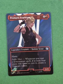 MTG Prompto Argentum (Borderless) (Surge Foil) Final Fantasy Magic The Gathering - Image 3