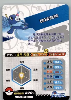Pokemon ID - Popplio R PM-SS1-034 - World of Sword & Shield Card NON TCG - Image 2