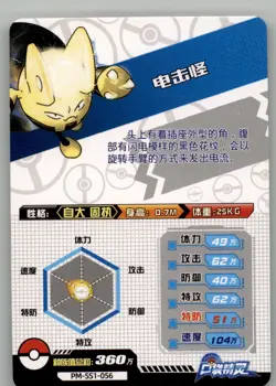 Pokemon ID - Elekid R PM-SS1-056 - World of Sword & Shield Card NON TCG - Image 2