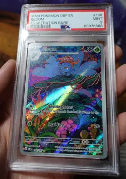 Gloom 198/197 PSA 9 Illustration Rare Obsidian Flames Pokemon Card Graded - Image 3