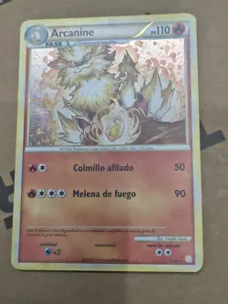 Arcanine Holo Rare Pokemon TCG Card 1/123 HeartGold SoulSilver NM Condition - Image 1