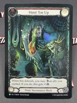 FAB FOIL Hoist 'Em Up (Battle Hardened)- Promotional Flesh and Blood Card #349 - Image 1