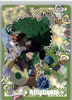 Pokemon Mengka 2.0 Crossover Miku + Rillaboom SWR-010 Card Non TCG - Image 1